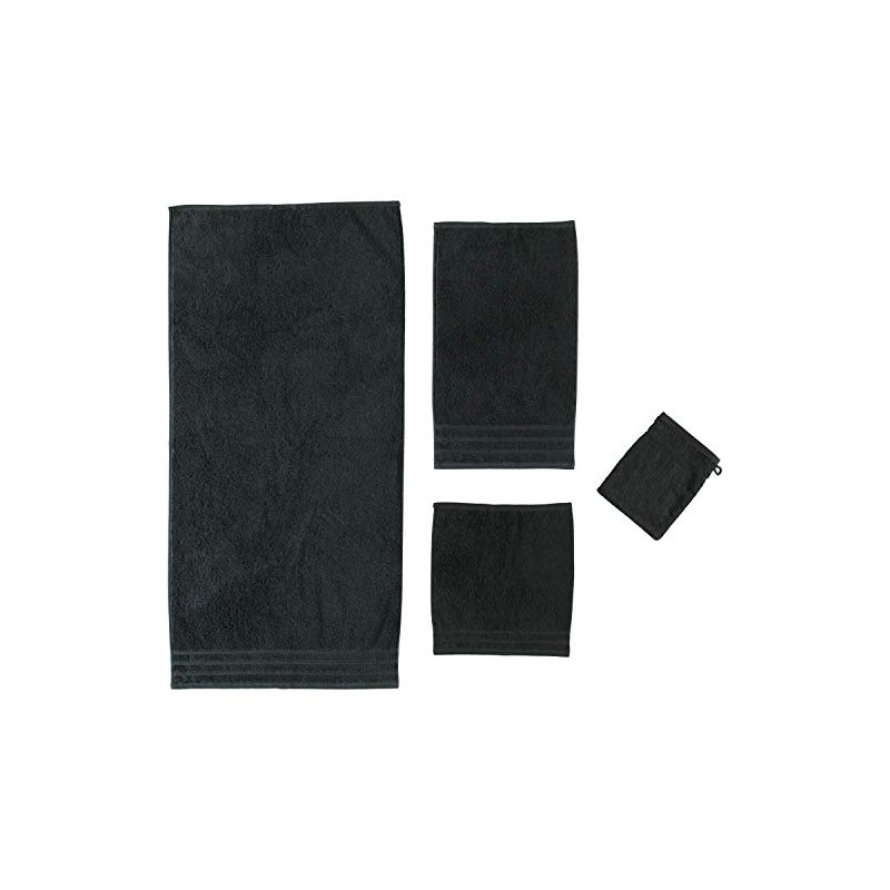 Kleine Wolke "Royal" Towel, 50 x 100 cm, Black