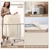 Hodonas 230L Rolling Laundry Hamper, 2-Section Laundry Basket with Wheels,