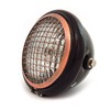 5.75" Bullet Side Mount Halogen Motorcycle Headlight w/Grill - Gloss