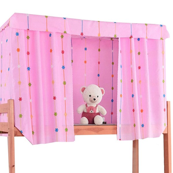 LA HAUTE Polyester Bed Canopy Single Sleeper Bunk Bed Curtain Student Dormitory Blackout Cloth Mosquito Nets Bedding Tent