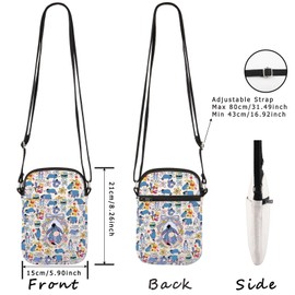 Cartoon Donkey Crossbody Bag Animal Kingdom Gift Donkey Character Gift for Donkey Lover (Cartoon Donkey CR EU)