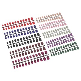 FOMIYES 240pcs Press Fake Nails Detachable Short False Nail Tips for Women Easy to Use Remove for Weddings Parties and Everyday Wear