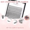 Glowingwin Cluster Lashes 228 PCS Individual Lashes Natural Look False