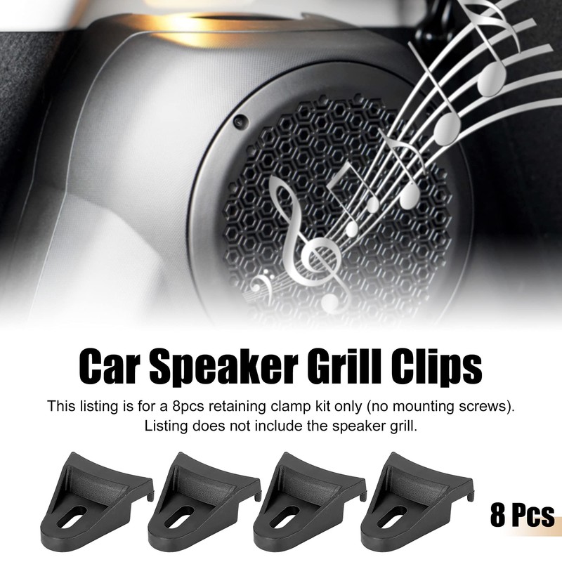 X AUTOHAUX 8pcs Black Car Subwoofer Speak Grill Clips Clamps