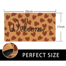 Voenkca Valentines-Day-Decorations Front Door-Mat Outside-Entrance