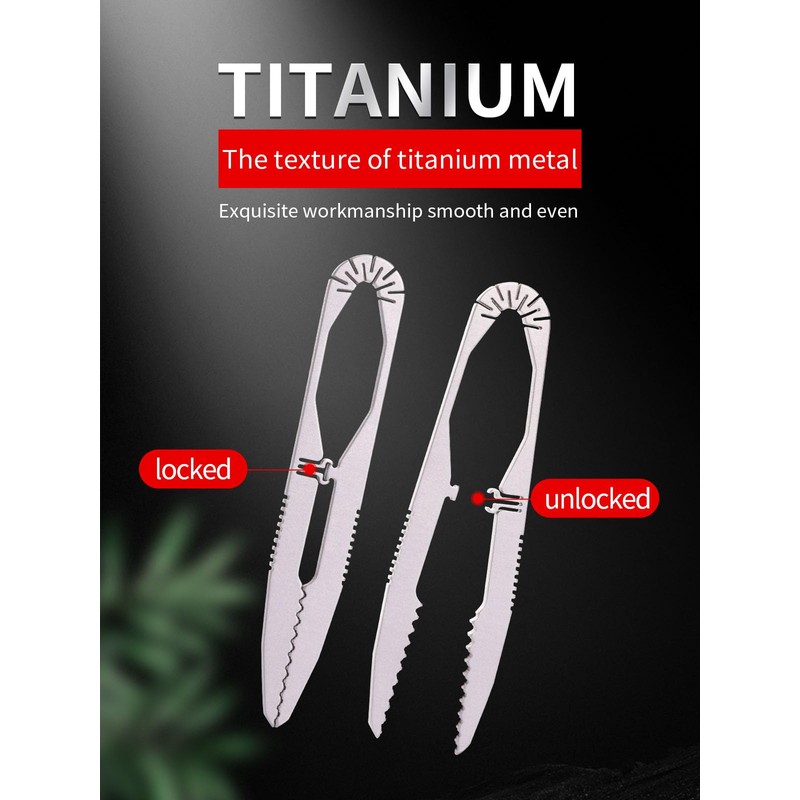 TIKIDESIGN Precision Tweezers Titanium Tweezers for Men, Chip Tweezers Craft