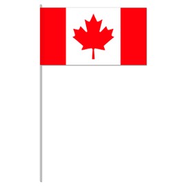 Canada Flags for Theme Party or Country Party Red White Canada Pack of 10
