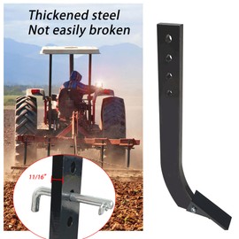 FUYEAR Box Blade Shank, 4 Holes Box Scraper Shank, 18'' Scarifier Shank Ripper Shank with Removable Tapered Teeth and Pins, Adjustable Shanks Assembly for Replacement, Digging, Plowing,(5PCS)