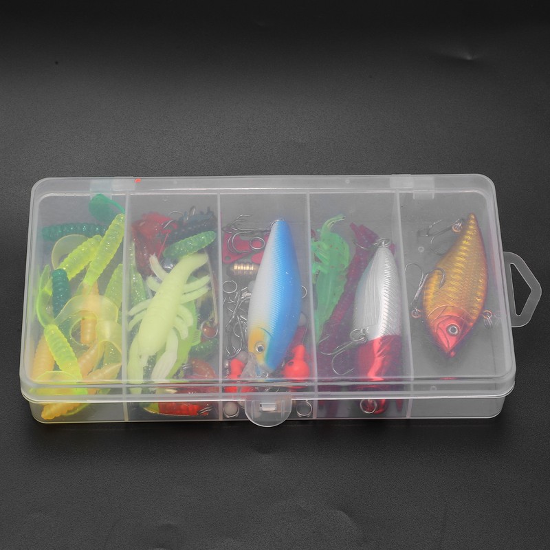 Fishing Tackle Set Soft and Hard Lure Baits Tackle Kit