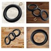 28mm x 45mm Black Curtains Drapery Pole Rod Rings With