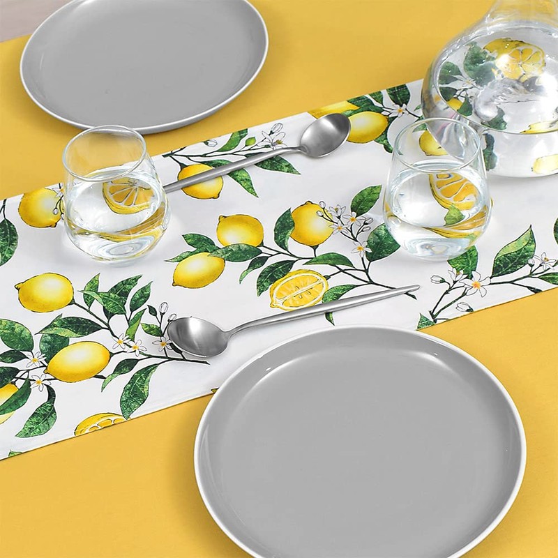 W2601800 Reversible Table Runner, 100% Cotton, Scandinavian, Stylish, Table Center,