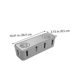 Mipcase 1Pc Grey Wiring Board Storage Box Convenient Home Supplies Socket Protector for Tidy Desktop Cable Management Durable Design with Multi Shunt to Organize Power Outlet Cords