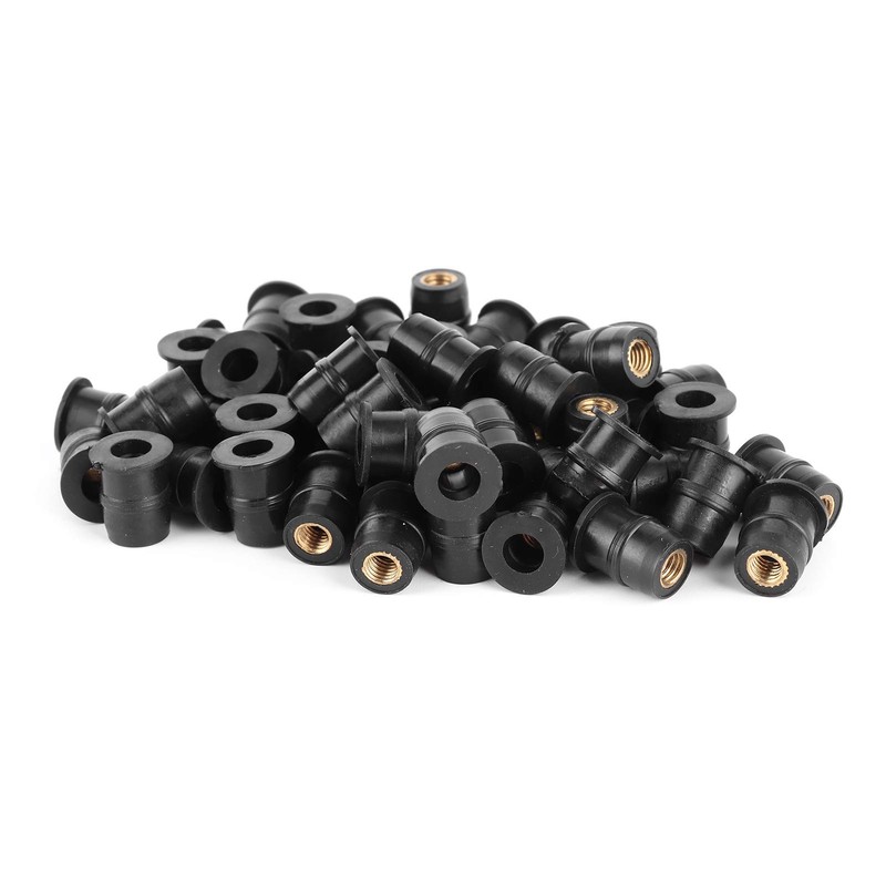 aqxreight - M5 Rubber Nuts Black 5mm Metric Motorcycle Windshield