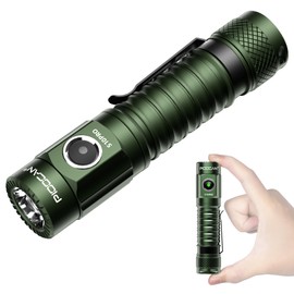 PIOOCAN S10Pro EDC Flashlight Rechargeable,Pocket Flashlight 2500 High Lumen Super Bright,Mini Tactical Flashlight Powerful Magnetic,IP68 Waterproof 5 Modes Flash Light for Camping Hiking Emergency