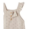 Vertbaudet Baby Knitted Dungarees with Valance Straps Oeko-Tex, beige heather