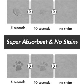 Absorbent Dog Water Mat-Dog Mat for Food and Water Bowl, Quick Dry Pet Feeding Mat, No Stains Dog Food mat, Dog Accessories Pet Supplies Mat-Dog Water Bowl Mat for Messy Drinkers