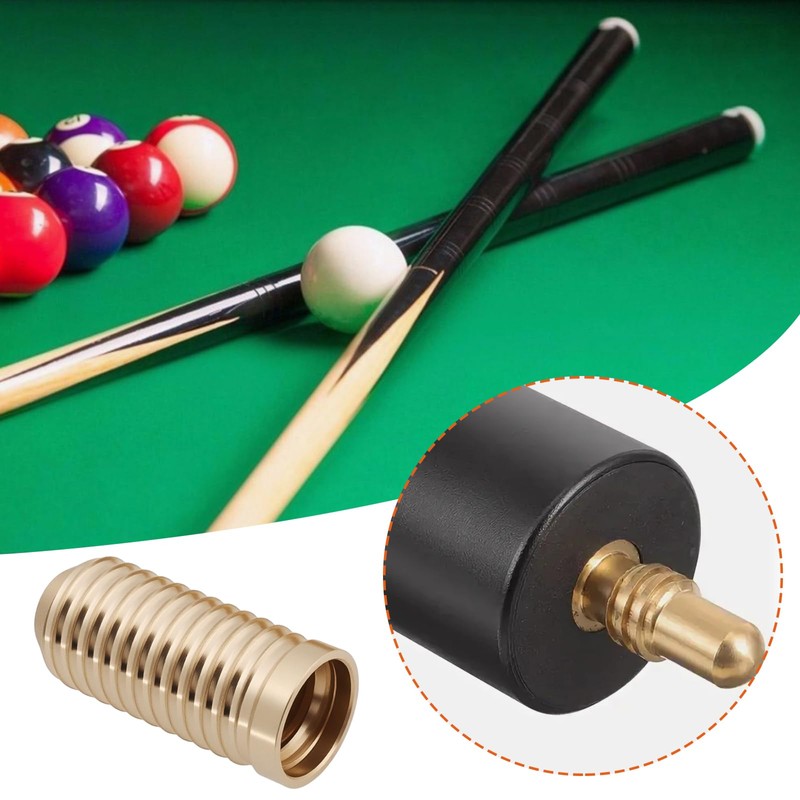 LT Easiyl 2Pcs Billiard Cue Extension Screws Copper Pool Cue