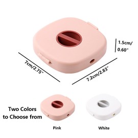 Mini Cable Winder, Retractable Cord Cord Wraps, Charging Cable & Earphone Organizer Box for Home Office [Pack of 2 White]