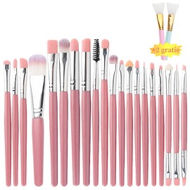 Brochas faciales para maquillaje de calidad profesional, brochas-pinceles con cerdas suaves de nailon para ojos, labios, ceja, rubor y maquillaje con 