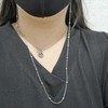 Ball Chain Mask Lanyard 1 Silver 4ea