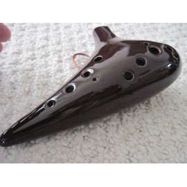 Utopia Ceramic Ocarina Dark Coffee -- Alto C Key High temperature Kiln Treated good Hardness Endurability