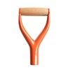 Shovel D Grip Handle,Metal Shovel Replacement Handle with Wooden Grip,31mm