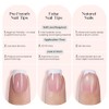 Beetles Uñas Postizas Punta Francesa, 210 Piezas