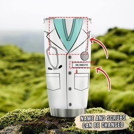 wowcugi Doctor Day Gifts Nutrition Facts Tumbler 20oz 30oz Stainless Steel Doctor Appreciation Gifts for Men Women Medical School Students Insulated Tumblers Travel Cup