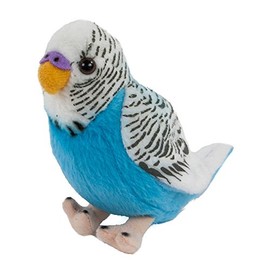 Teddys Rothenburg Cuddly Toy Budgies 12 cm Blue Sitting Plush Budgie Plush Toy