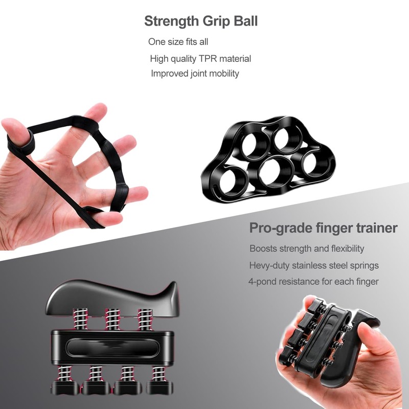 Grip Strength Tester Set – 8PCS Hand Dynamometer (400 lbs/180
