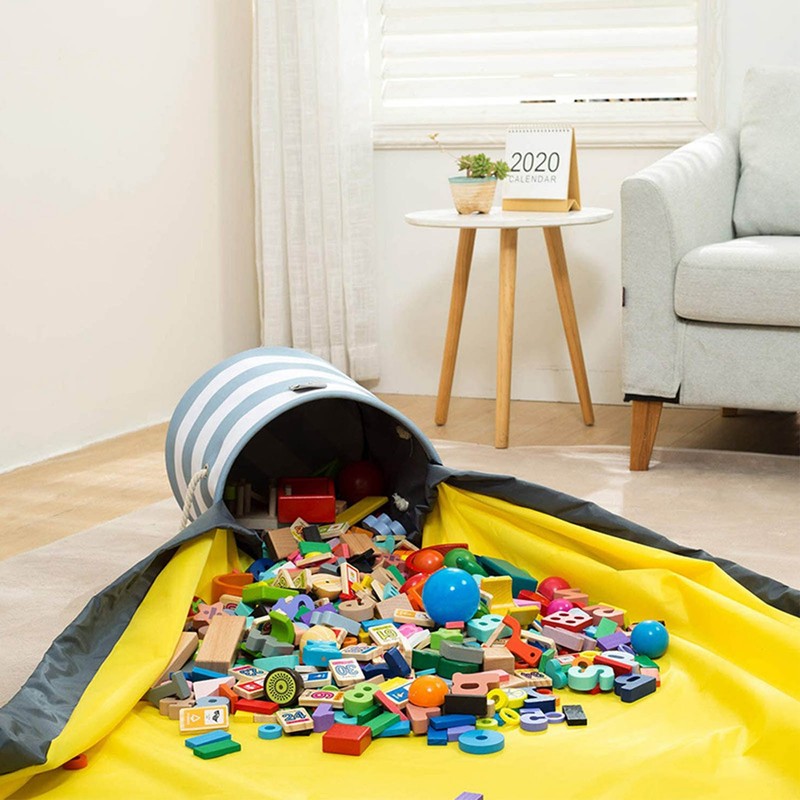 Toy Storage Bag Play Mat Small Bricks Blocks Clean Up