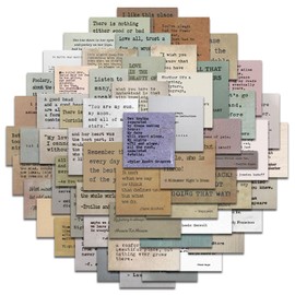 60PCS Scrapbook Supplies Stickers for Journaling, Quote Inspirational Sticker Motivational Stickers for Adults Teachers Kechup Vinyl Waterproof Vintage Decals