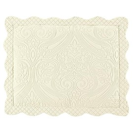 Collections Etc Luxe Textured Diamond Design Scalloped Edge Pillow Sham