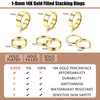 Finrezio 1-8mm 14K Gold Filled Rings Stacking Rings for Women