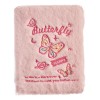 Carpeta De Tarjetas Fotográficas De Felpa De Mariposa, Rosa