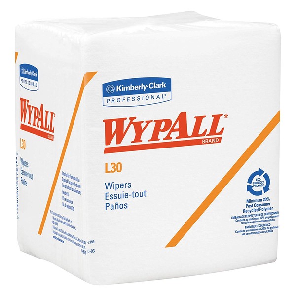 WypAll 05812 L30 Towels, Quarter Fold, 12 1/2 x 12, 90 per Box (Case of 12 Boxes)