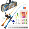 Kid Fishing Pole,Small Fishing Pole and Reel Combo Portable Telescopic