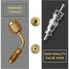 R32 R454B Brass Adapter Right Angle Fitting, 1/4 Inch Female