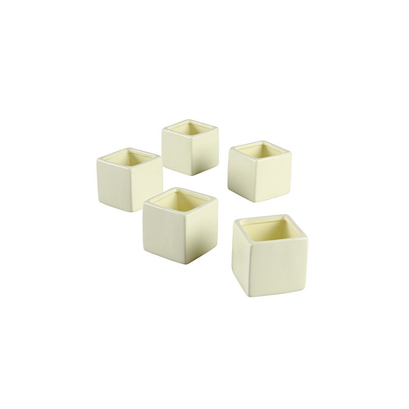Ivy Lane Design - Juego de 5 macetas cuadradas Lisas