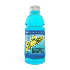 Sqwincher Activity Drink Bottles | Mixed Berry Flavored | Low Calorie | Low Sodium | Ready-To-Drink | Electrolyte Replenishment Hydration Drink | 20 oz (Case of 24)