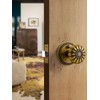 SORWDUERM Antique Brass Door Knobs Interior Privacy Door Knob for