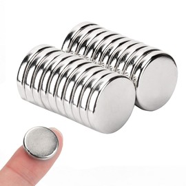 20 PCS Neodymium Disc Magnets - Powerful N45 Permanent Rare Earth Magnets Small Round Magnets for Fridge Whiteboard DIY Scientific Craft Office Magnets, 0.6 inch x 0.12 inch/15 x 3 mm