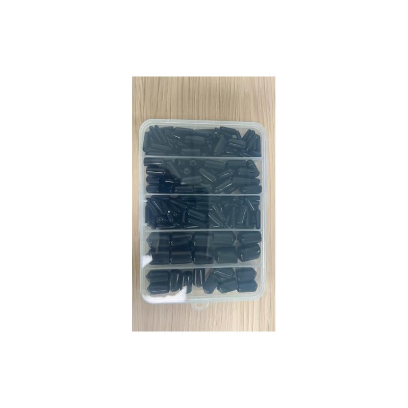 Rubber End Caps, 200pcs Black Bolt Covers Cap, Screw Covers