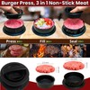 GAMALOU Smashed Burger Press BBQ Kit: 7" Round & 8.2x4.3
