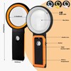 KIBTOY Magnifying Glass with Light and Stand, Foldable Handheld Magnifying