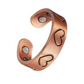 MagVIVACE MagVIVACE Pure Copper Ring for Women, Magnetic Lymphatic Drainage Ring with 3500 Gauss Magnet(CPR-0010A)
