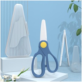 ENZUO Ceramic Scissors, Infant Meal Scissors, Baby Food, Nursing Care Food Scissors, Noodle Scissors, Cutting Vegetables, Babies, Kids, Sharp, Antibacterial, Rust-free, Safety Cap, Convenient to