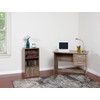 OneSpace Modern Writing Desk with 2 Side Drawers, Walnut