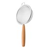 Dewocke High-quality 10 cm stainless steel kitchen strainer with wooden