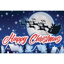 Christmas Theme Window Display Poster Graphic Retail Shop Business Decoration 150cm x 100cm V008
